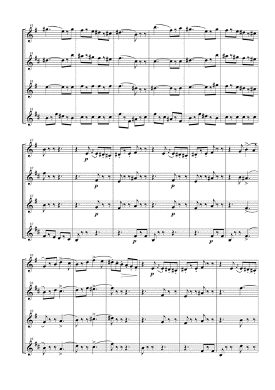 Funeral March of a Marionette for Saxophone Quartet Funeral March of a Marionette for Saxophone Quartet Saxophone Quartet scores gallery preview page 6