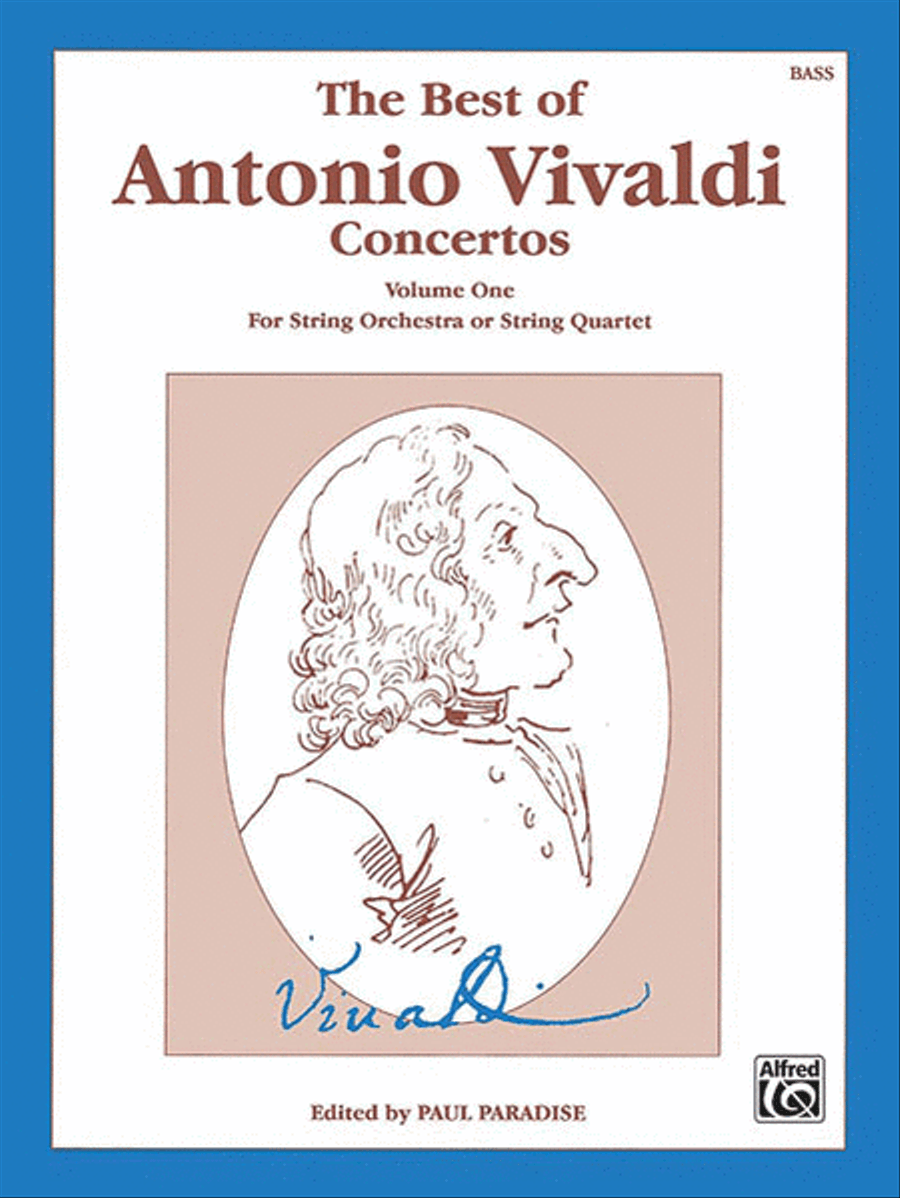 Book cover for The Best of Antonio Vivaldi Concertos (For String Orchestra or String Quartet), Volume 1