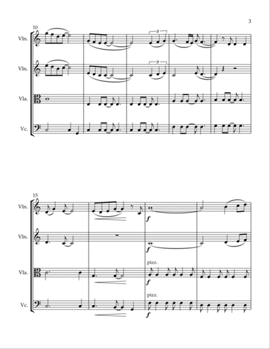 Endless Love String Quartet scores gallery preview page 5
