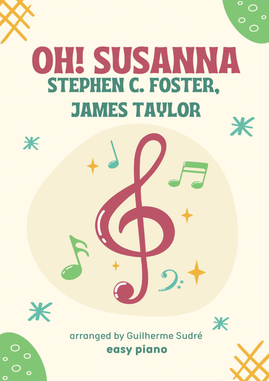 Oh Susanna Easy Piano scores gallery preview page 1