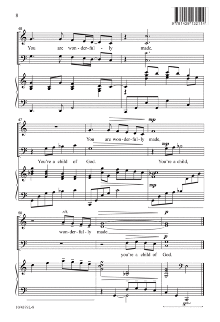 You Are Wonderfully Made 4-Part scores gallery preview page 8