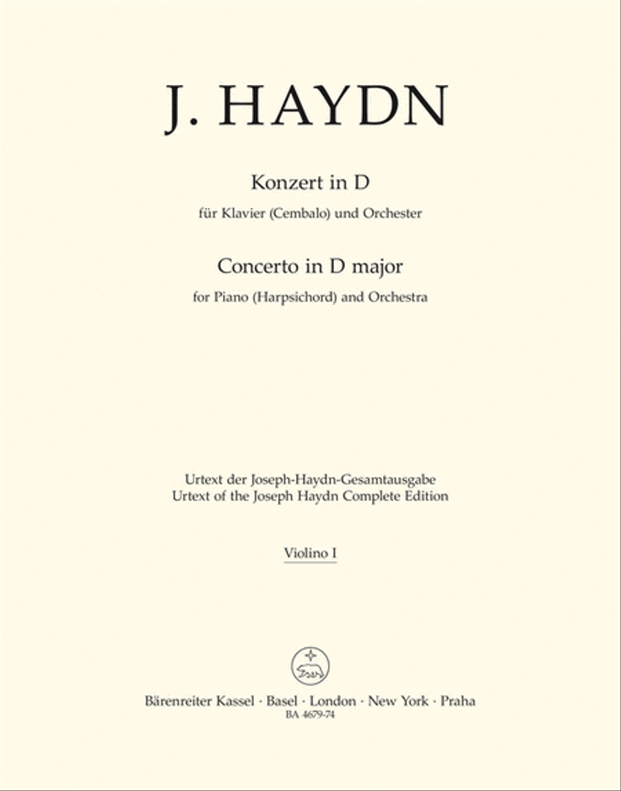 Klavierkonzert D major Hob. XVIII:11 Violin scores gallery preview page 1