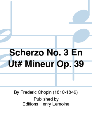 Book cover for Scherzo No. 3 en Ut# min. Op. 39