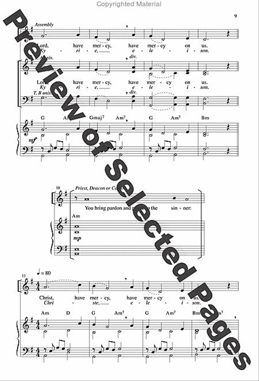 Jubilation Mass - Choral / Accompaniment edition Jubilation Mass - Choral / Accompaniment edition 4-Part scores gallery preview page 4