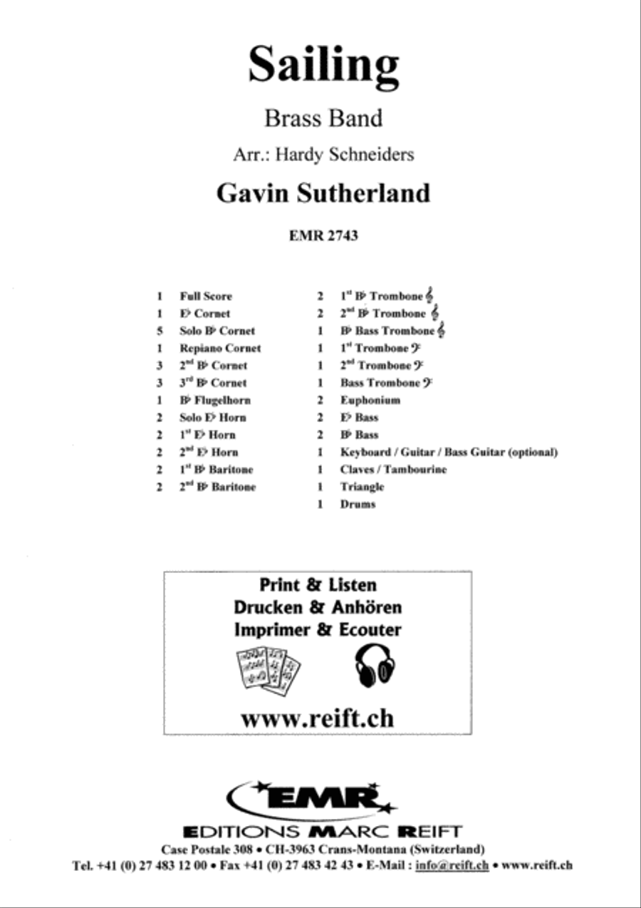 Sailing Sailing Brass Band scores gallery preview page 2