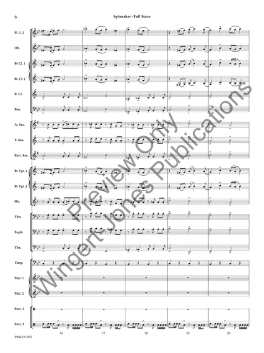 Spinnaker (Score) Concert Band scores gallery preview page 7