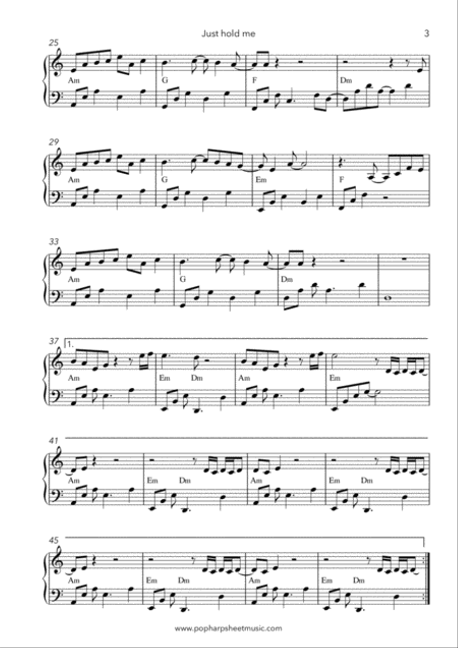 Just Hold Me Harp scores gallery preview page 3