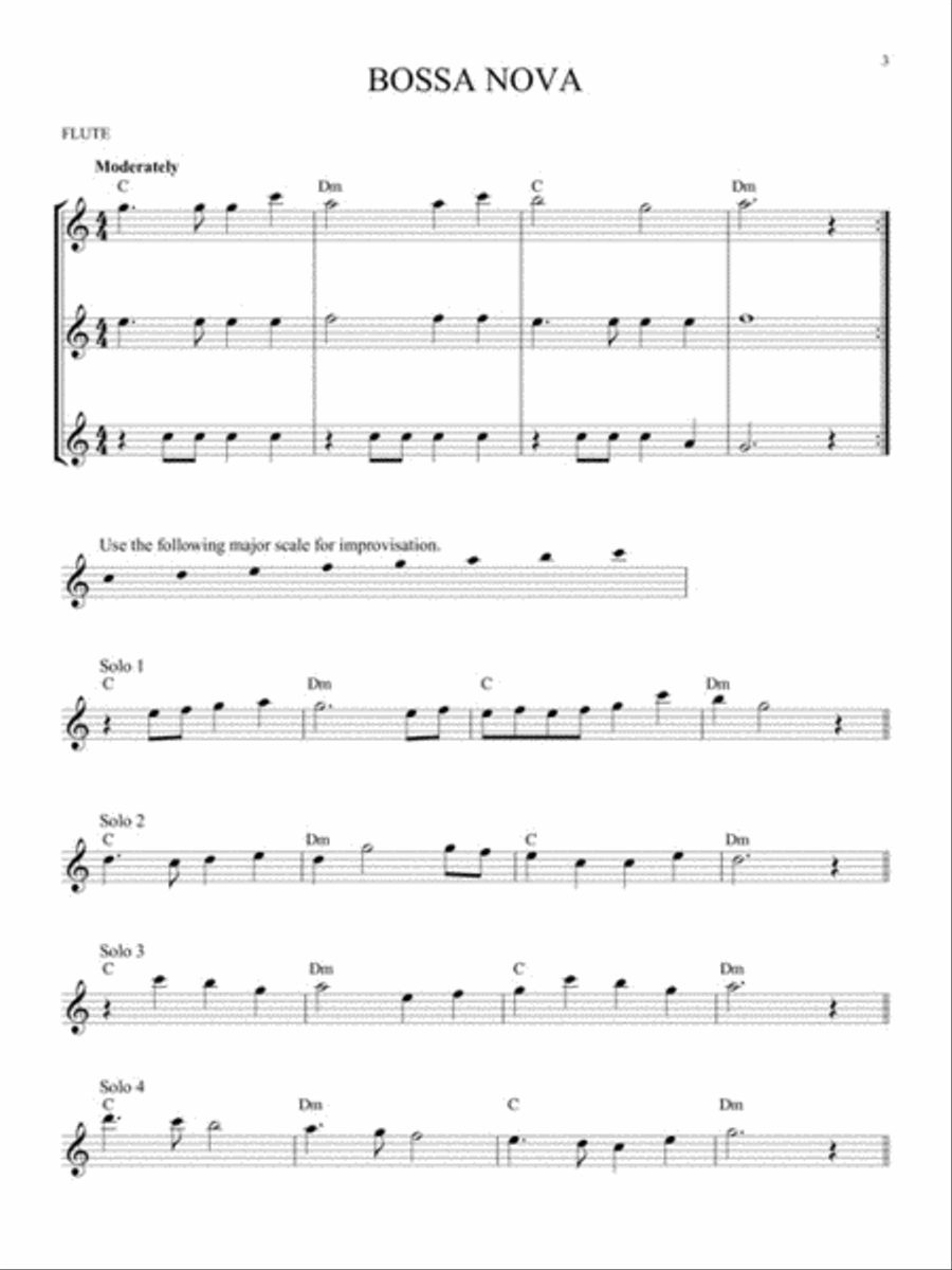 Easy Improvisation Flute Solo scores gallery preview page 3