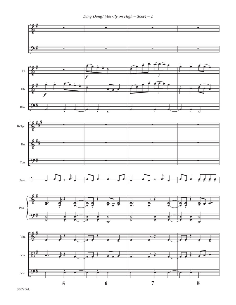 Ding Dong! Merrily on High - Instrumental Ensemble Score and Parts Set of Parts scores gallery preview page 4