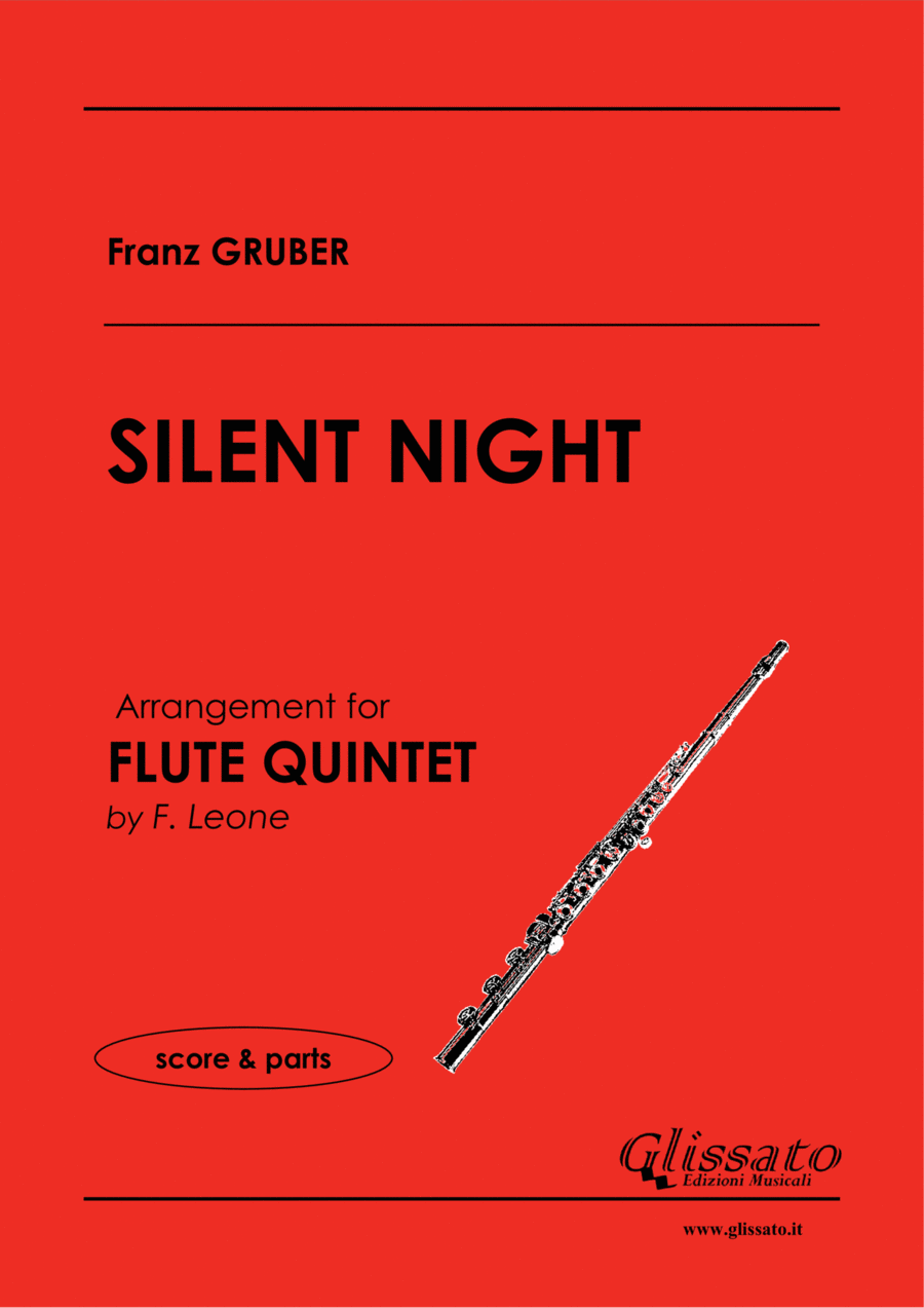 Silent Night - Flute Quintet/Choir (score & parts) Woodwind Quintet scores gallery preview page 1