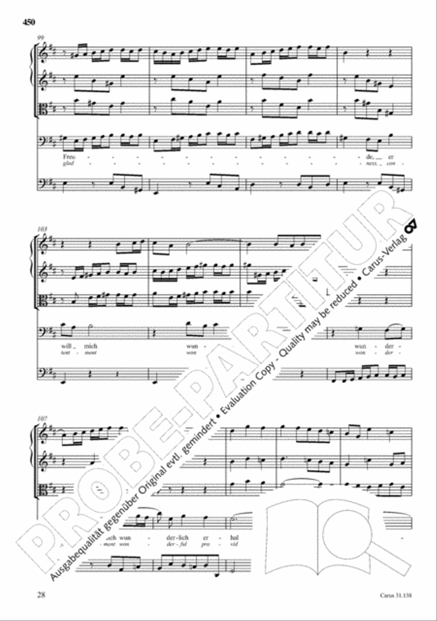 The Complete Sacred Vocal Works (Das geistliche Vokalwerk) Voice scores gallery preview page 451