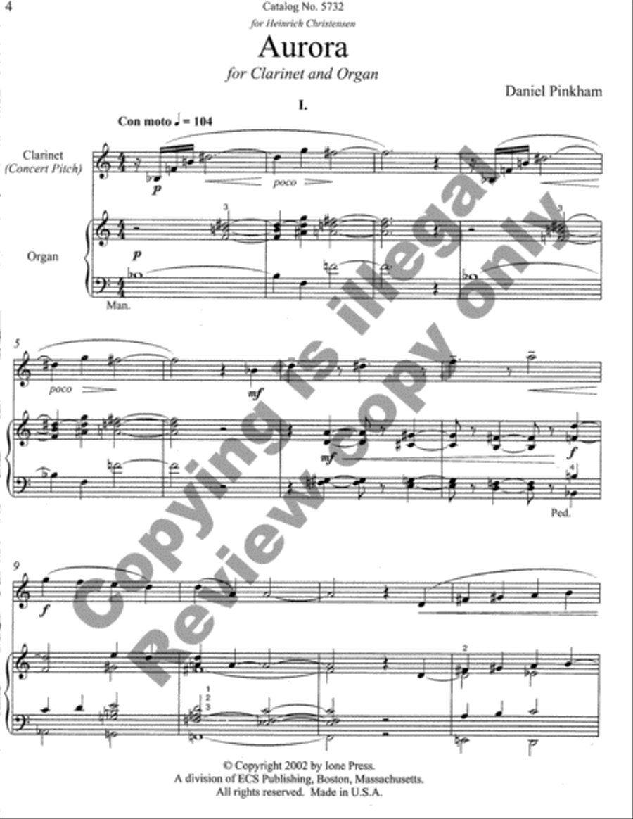 Aurora Clarinet scores gallery preview page 4