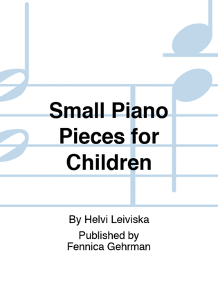 Book cover for Small Piano Pieces for Children