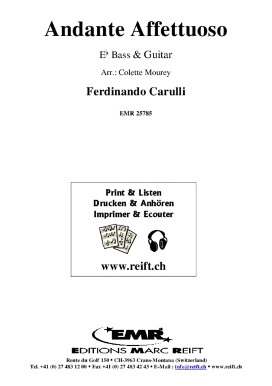 Andante Affettuoso Andante Affettuoso Classical Guitar scores gallery preview page 2