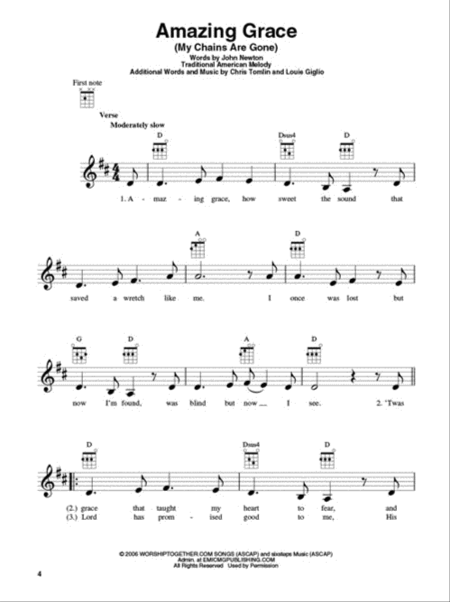 Worship Songs for Ukulele Ukulele scores gallery preview page 3