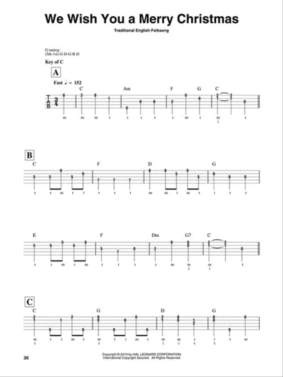 Old-Time Christmas Old-Time Christmas Guitar Tablature scores gallery preview page 8