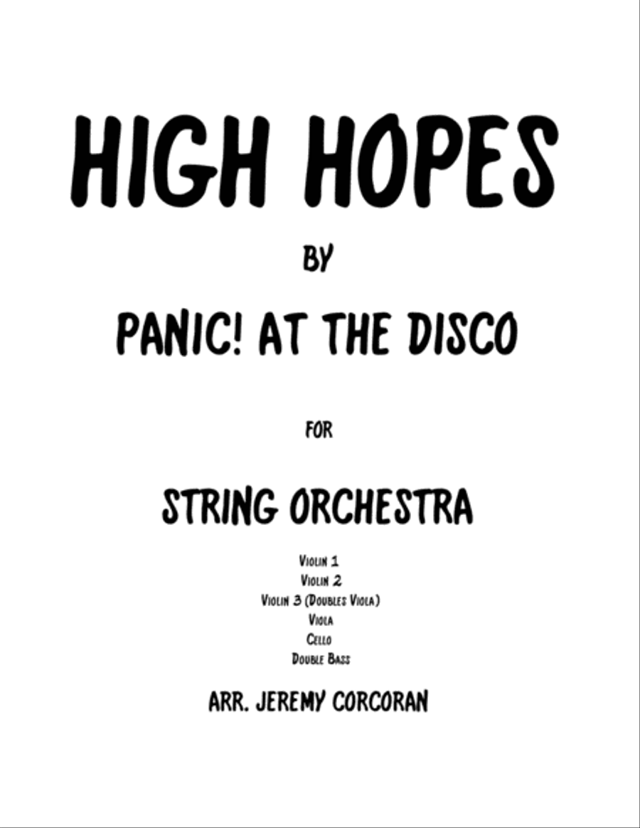 High Hopes String Quartet scores gallery preview page 1