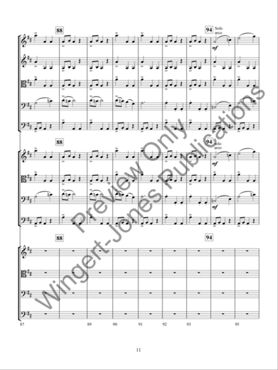 Allegro in D Major (Score) String Orchestra scores gallery preview page 14