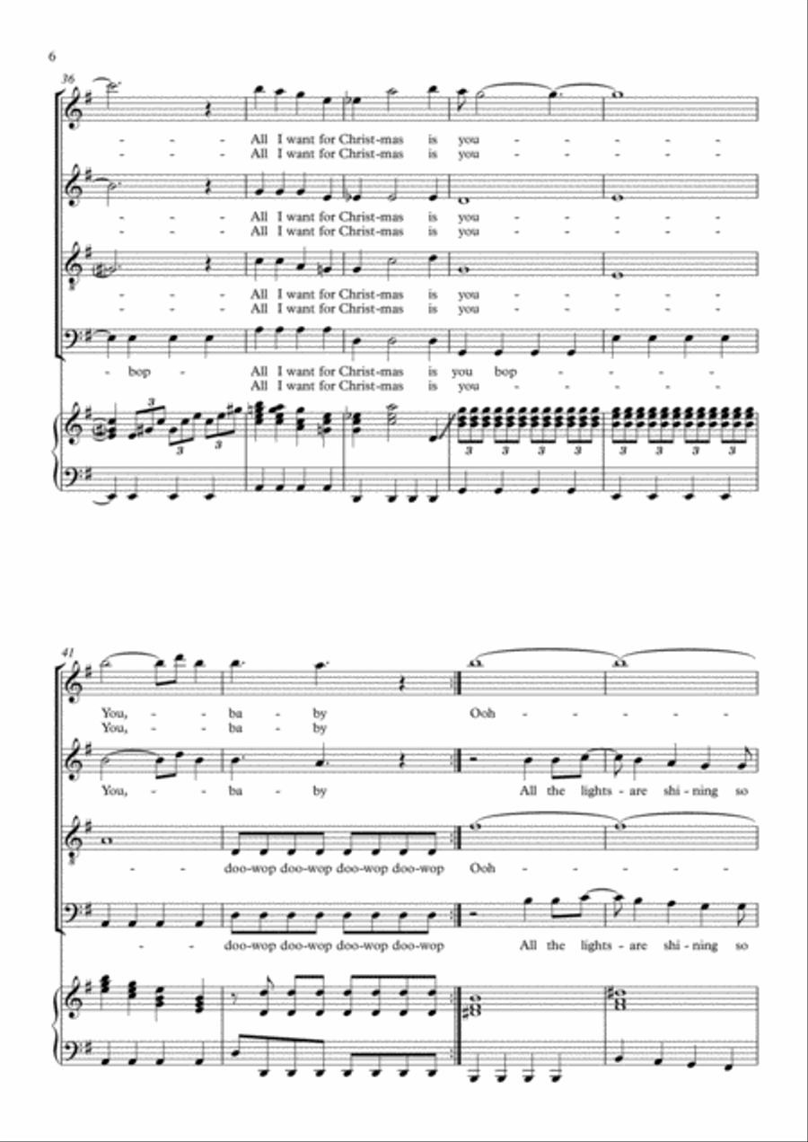 All I Want For Christmas Is You 4-Part scores gallery preview page 6