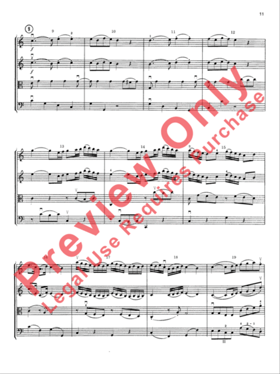 Mozart String Quartets String Quartet scores gallery preview page 12