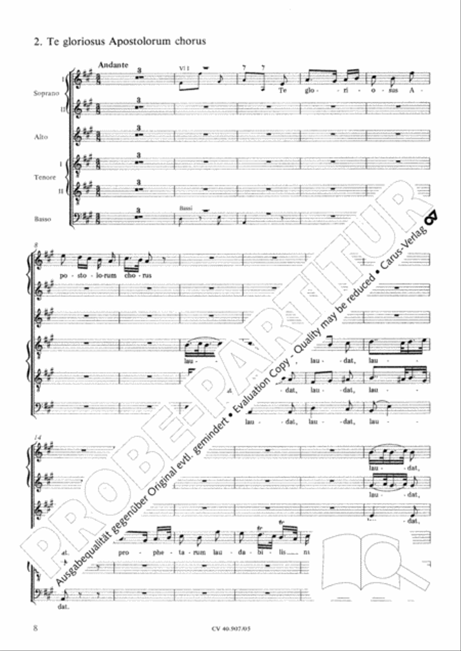 Te Deum 4-Part scores gallery preview page 9