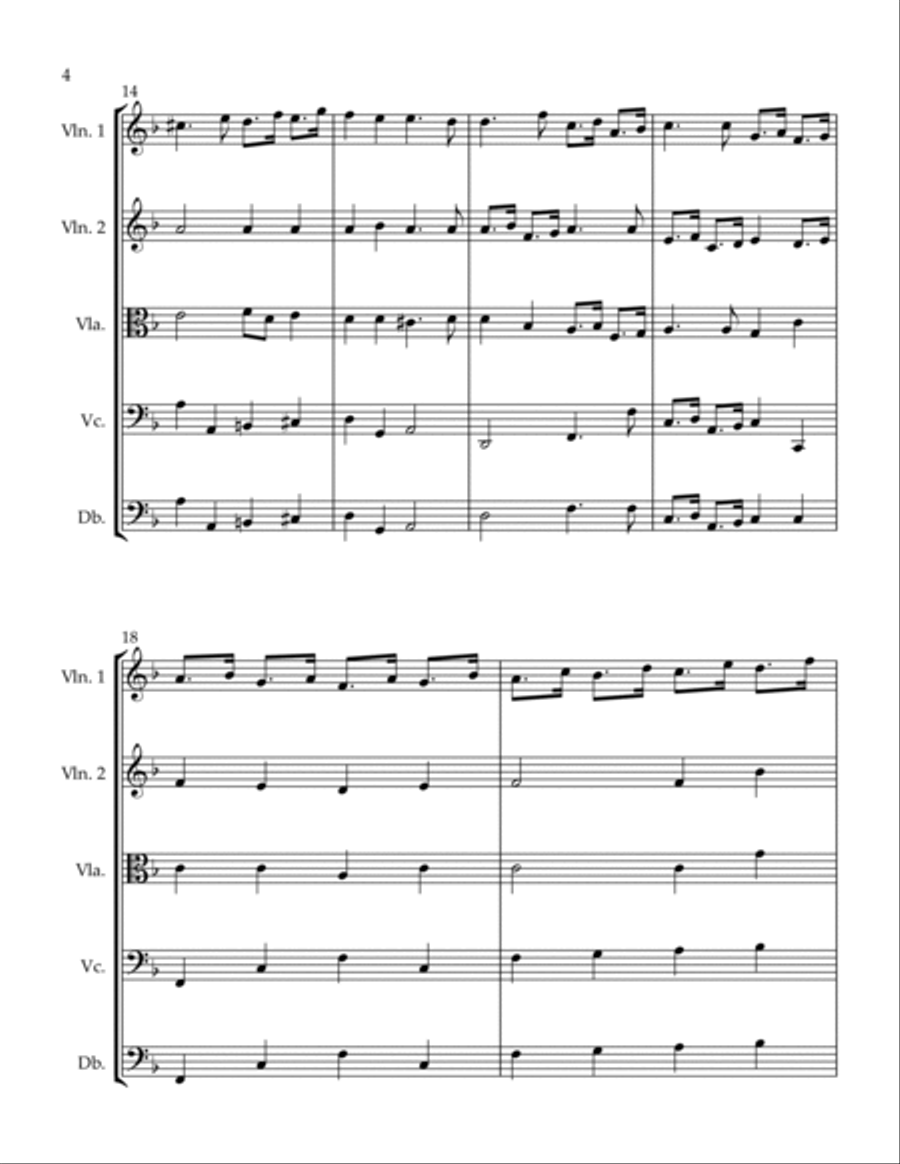 Air from The Indian Queen String Orchestra scores gallery preview page 4