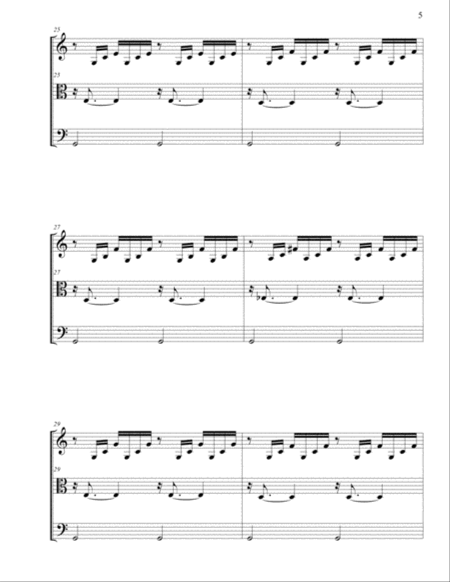 Bach - Prelude No. 1 in C major, BWV 846 Large Ensemble scores gallery preview page 5