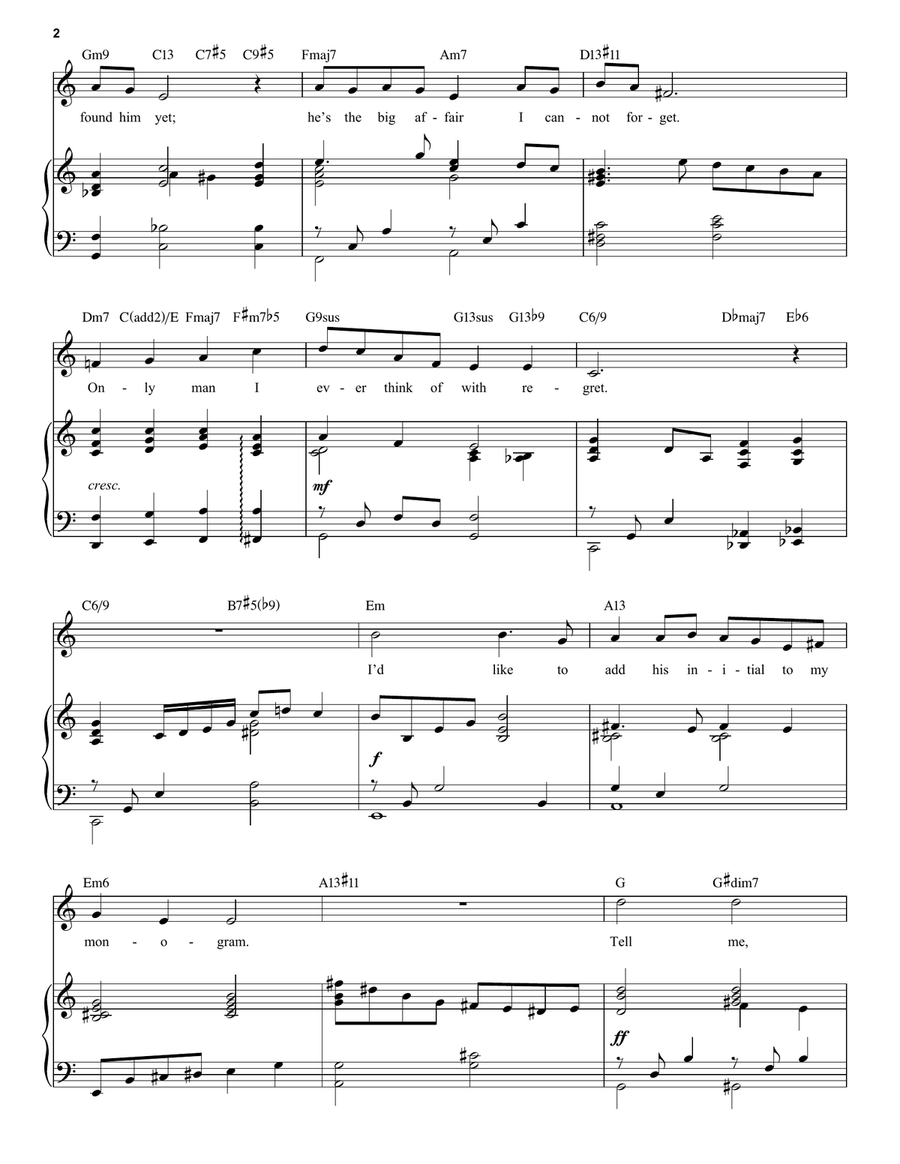 Someone To Watch Over Me [Jazz version] (arr. Brent Edstrom) High Voice scores gallery preview page 2