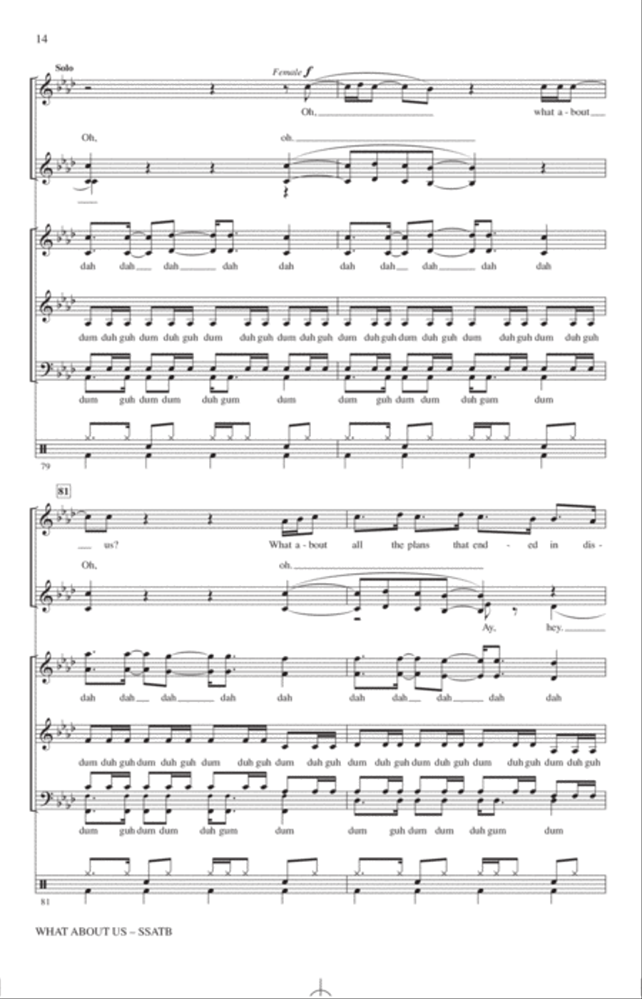 What About Us (arr. Paul Langford) 4-Part scores gallery preview page 13