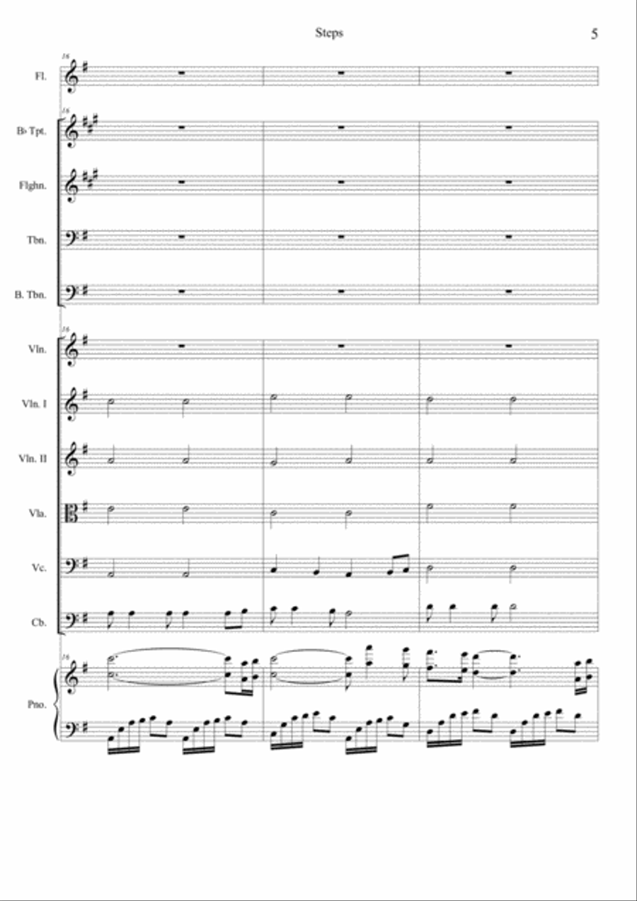 Steps - Piano & Orchestra - Lucian Opris Concert Band scores gallery preview page 5
