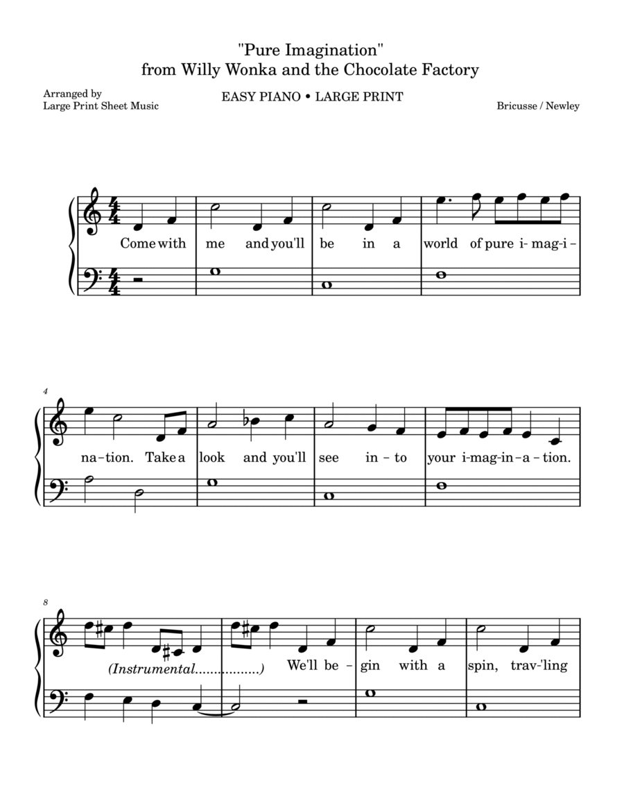 Pure Imagination Piano Method scores gallery preview page 1