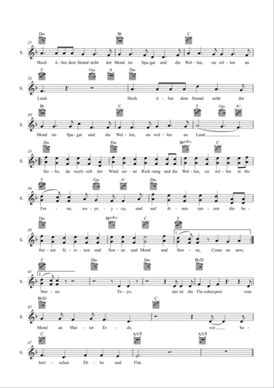 Hoch über dem Strand Hoch über dem Strand Voice Solo scores gallery preview page 2