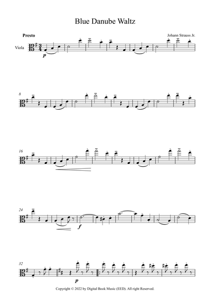 Blue Danube Waltz - Johann Strauss Jr. (Viola)