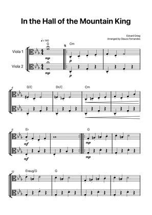 In the Hall of the Mountain King - Viola Duet with Chord Notations