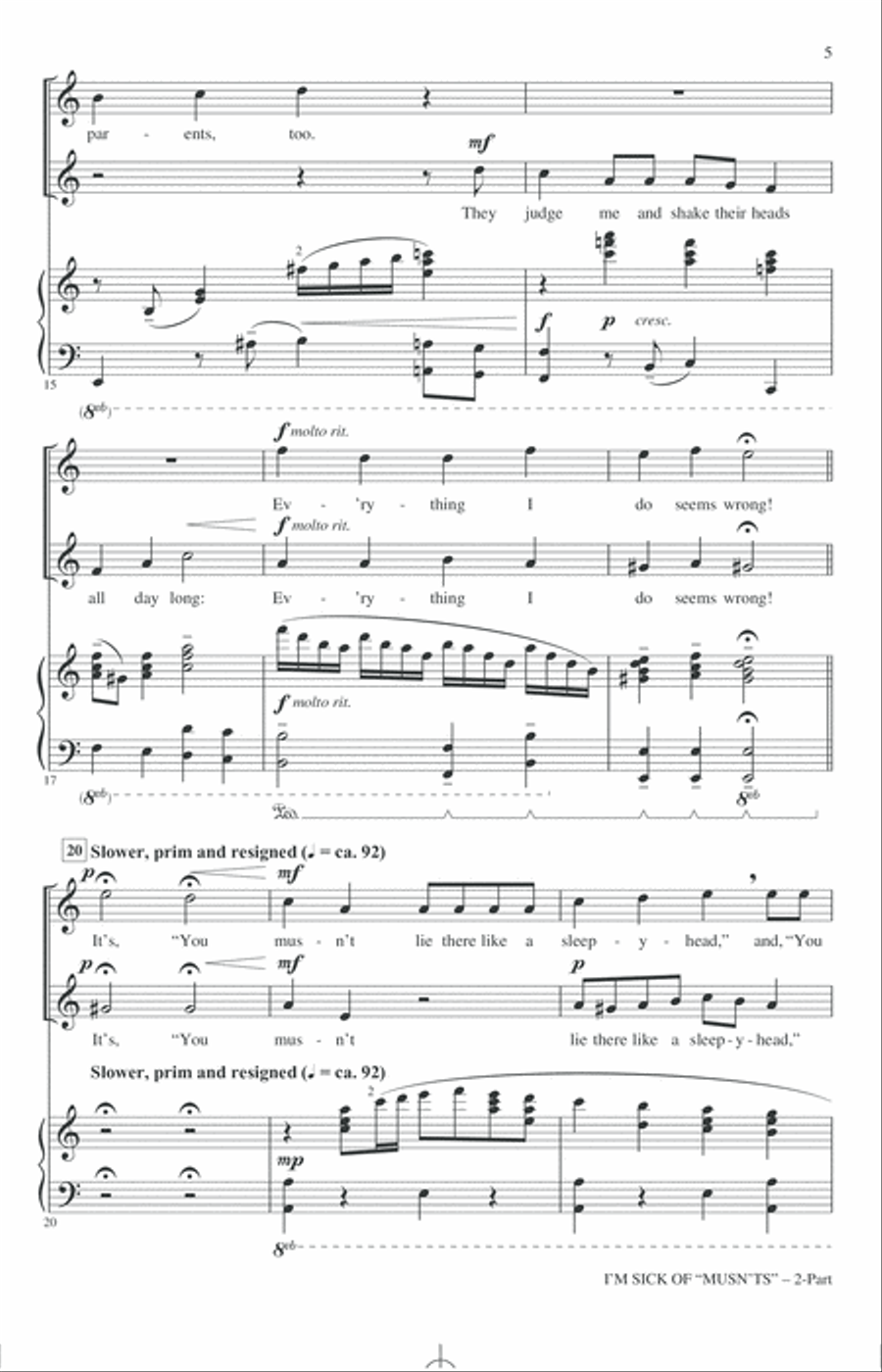 I'm Sick Of Mustn'ts 2-Part scores gallery preview page 3