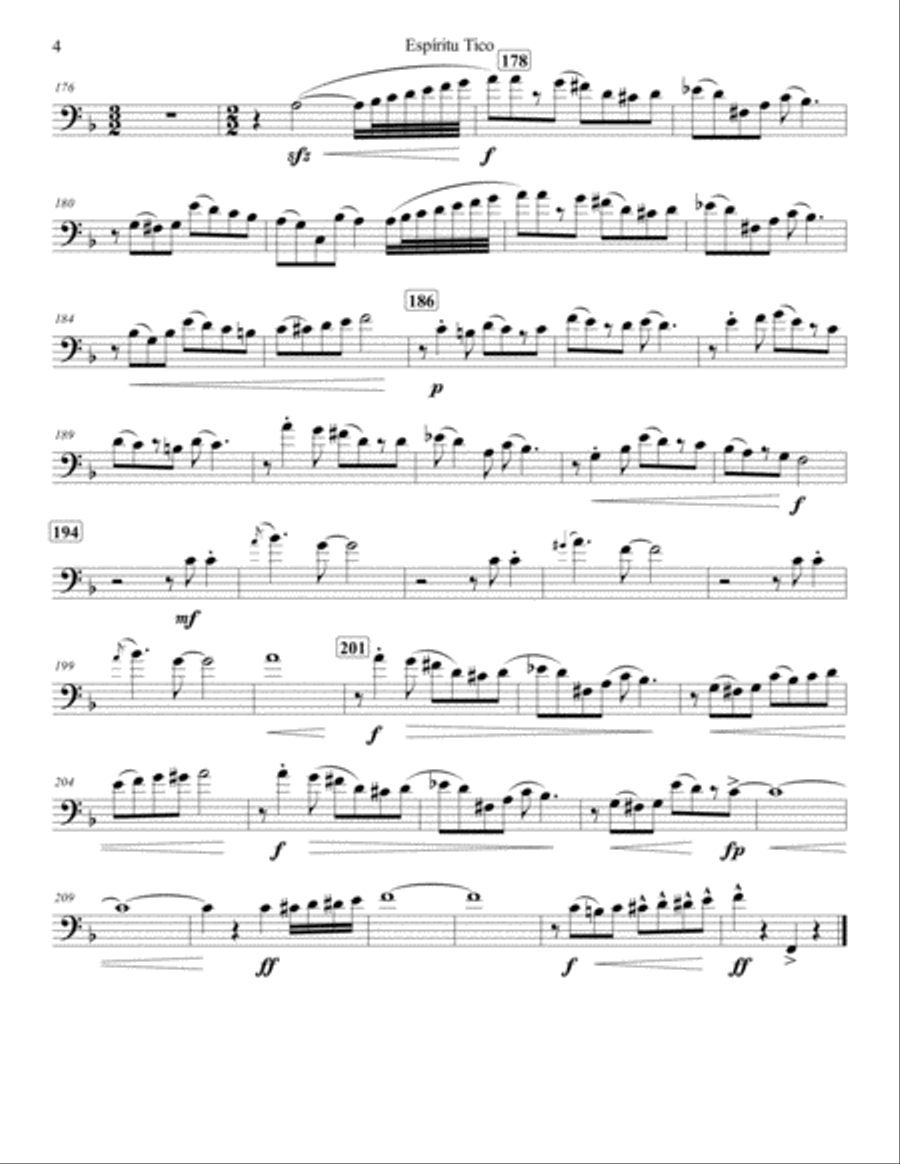 Espíritu Tico Euphonium scores gallery preview page 4