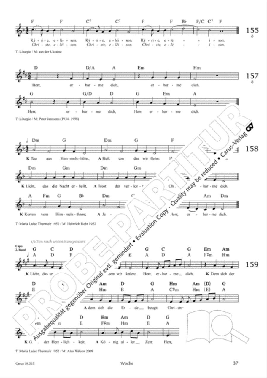 Gitarrenbuch zum Gotteslob Guitar scores gallery preview page 35