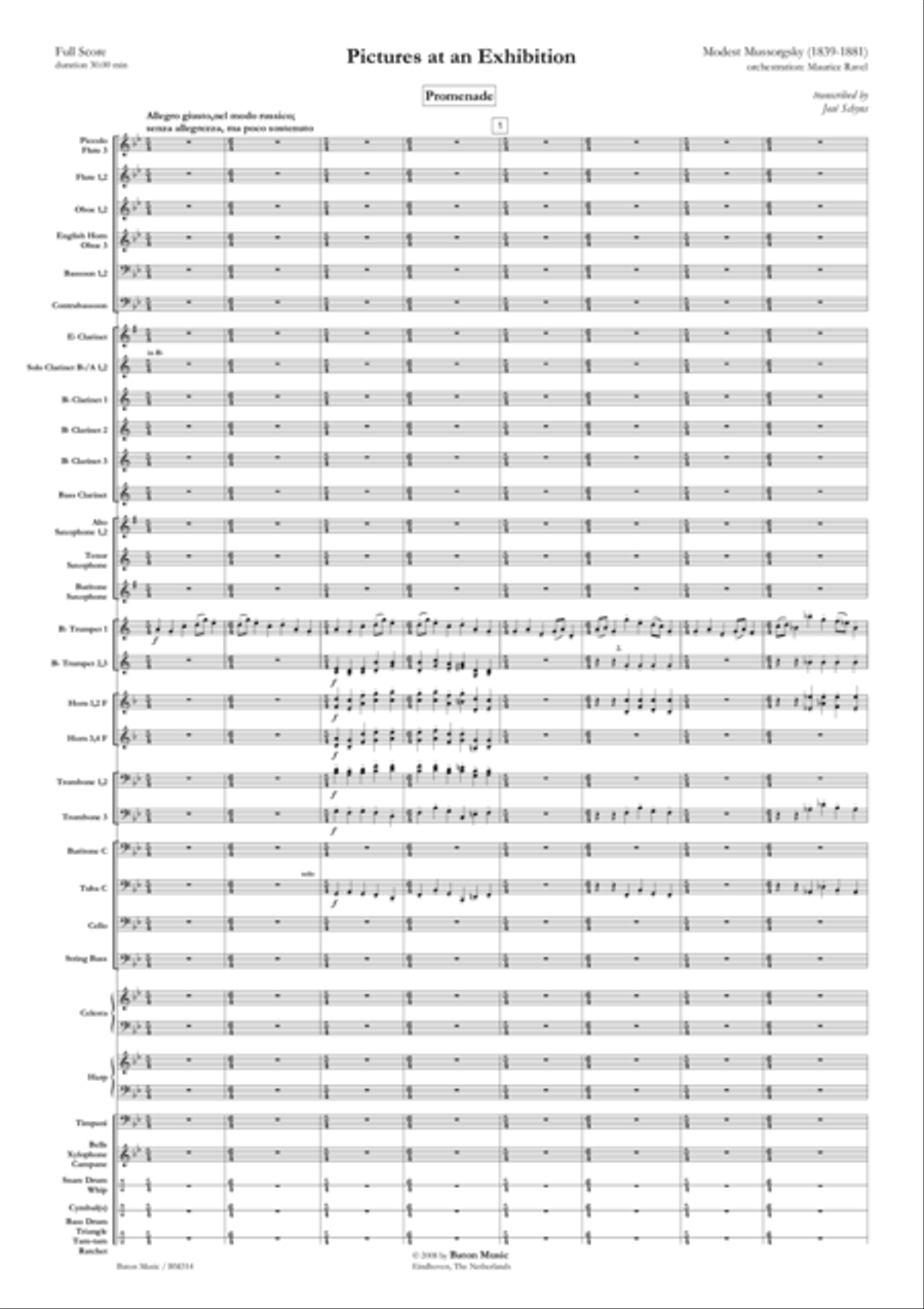 Pictures at an Exhibition Concert Band scores gallery preview page 2