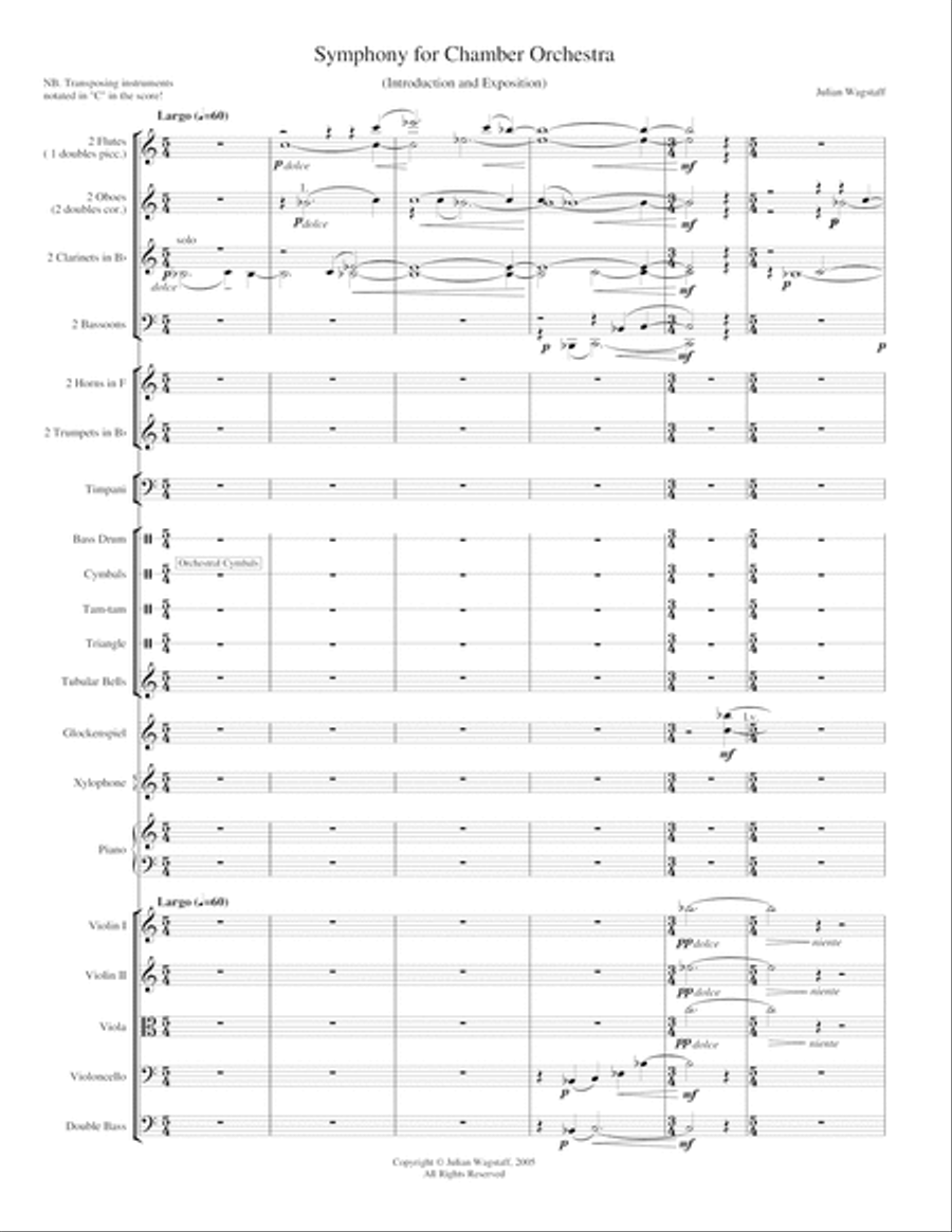 Symphony for Chamber Orchestra (full score) Chamber Orchestra scores gallery preview page 5