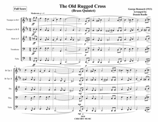 Book cover for The Old Rugged Cross - Brass Quintet - Advanced Intermediate