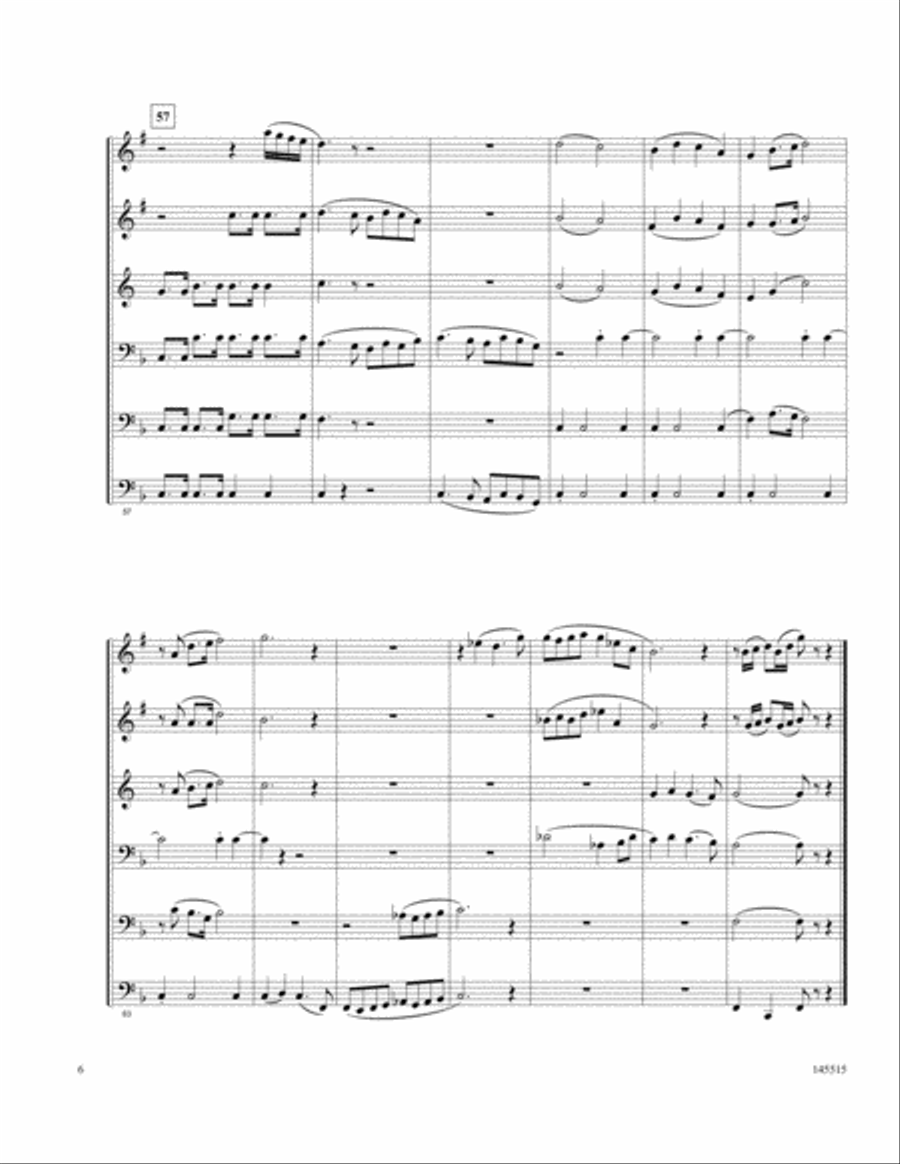 Guide Me, O Thou Great Jehovah Brass Quintet scores gallery preview page 6