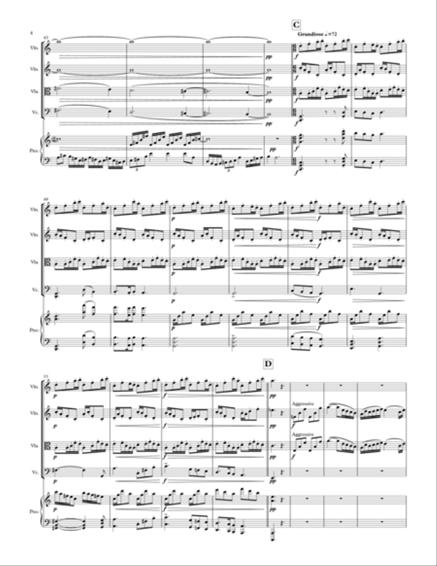 Amber Paintings for Piano Quintet Piano Quintet scores gallery preview page 4