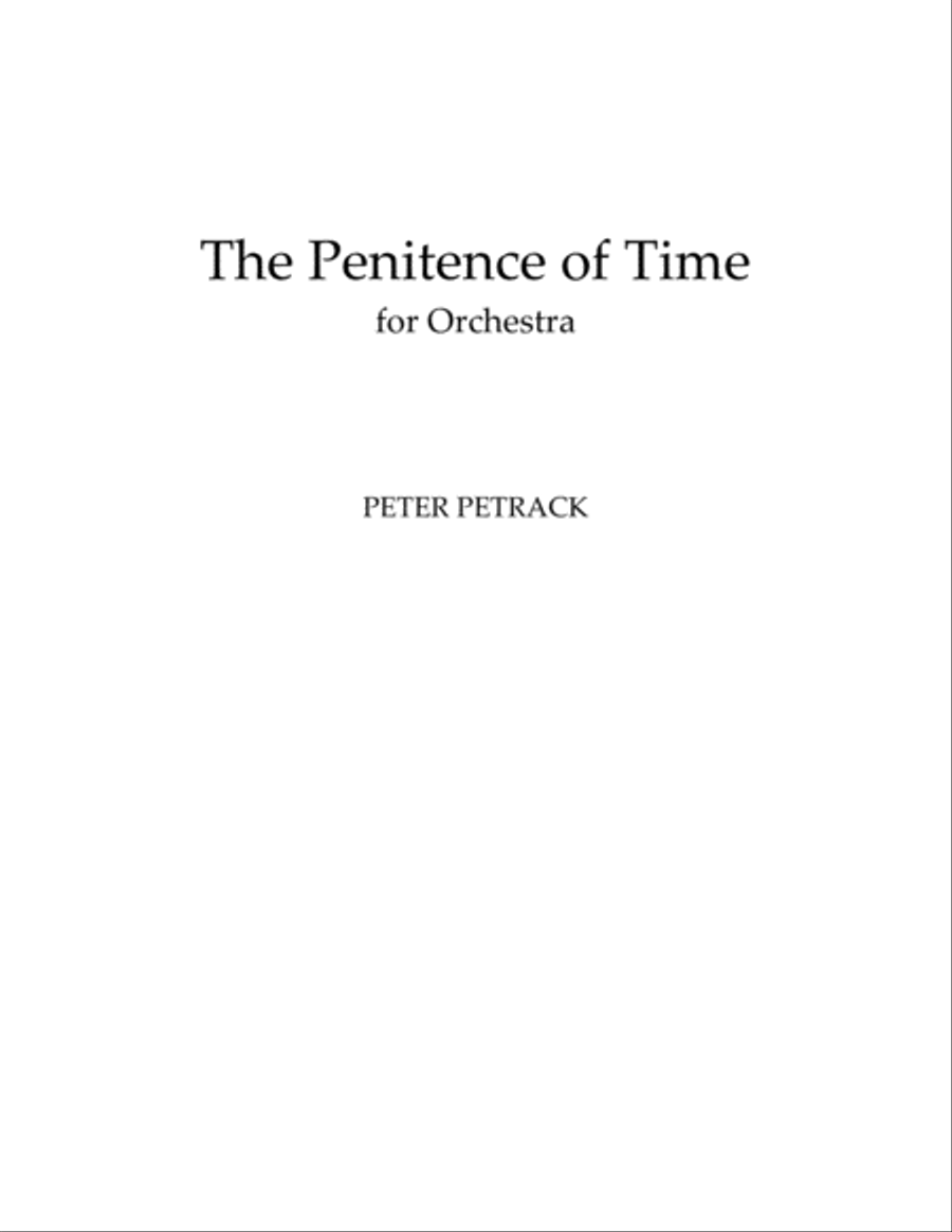 The Penitence of Time Full Orchestra scores gallery preview page 1