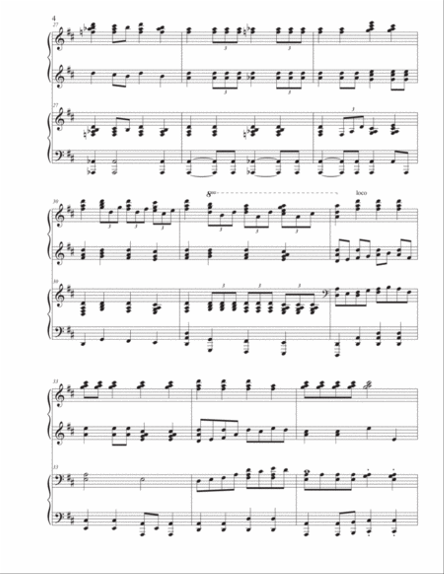 Hymn Medley 1 Piano, 4-Hands scores gallery preview page 4
