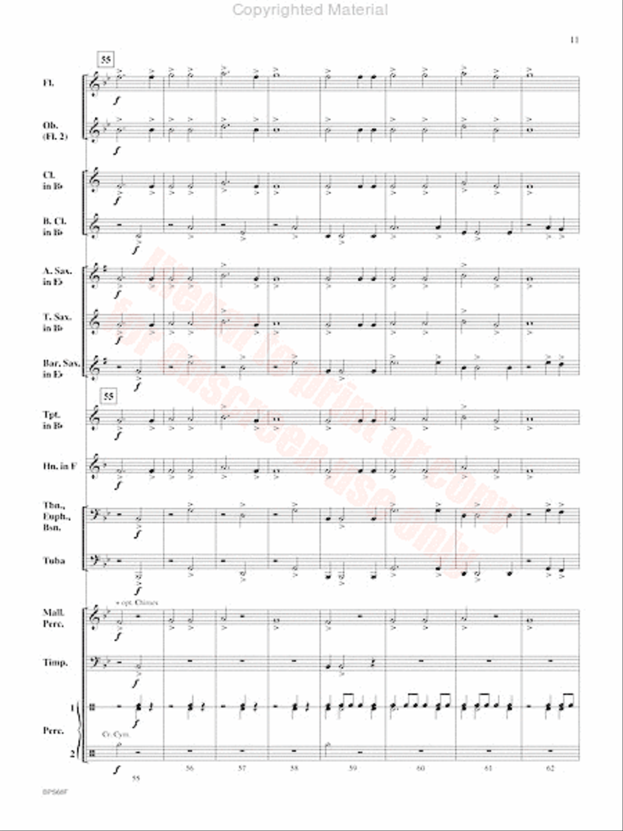 Santa's Toy March Concert Band scores gallery preview page 12