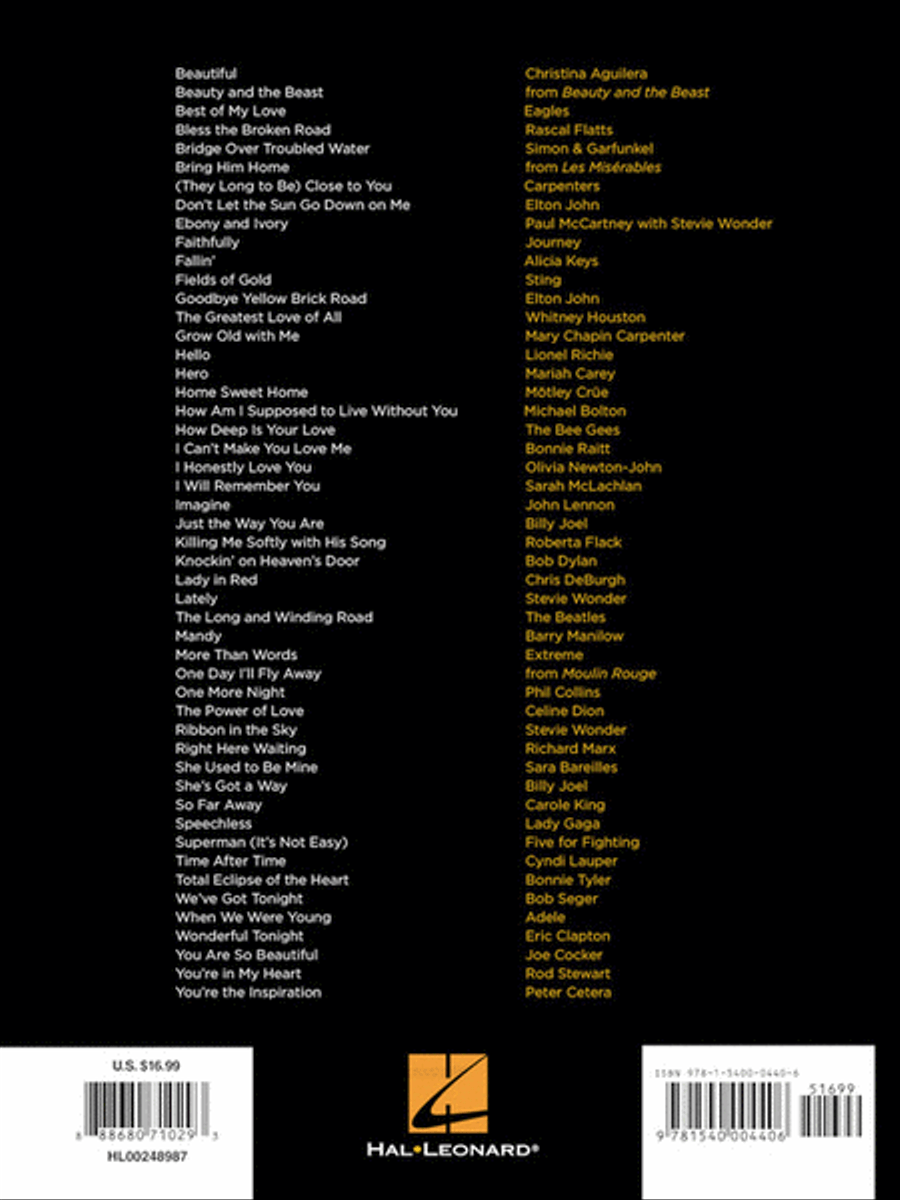 First 50 Pop Ballads You Should Play on the Piano Easy Piano scores gallery preview page 6