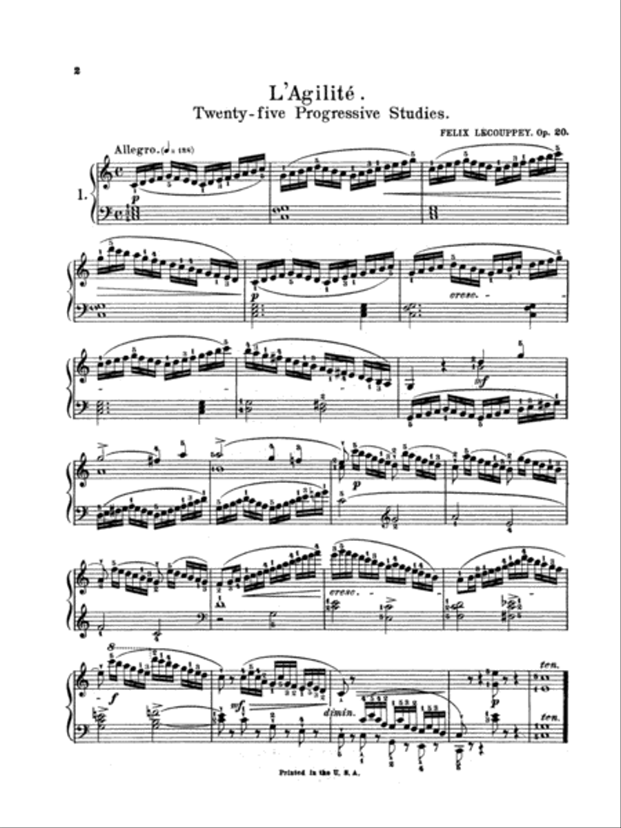 L'Agilite Op. 20 Piano Method scores gallery preview page 3