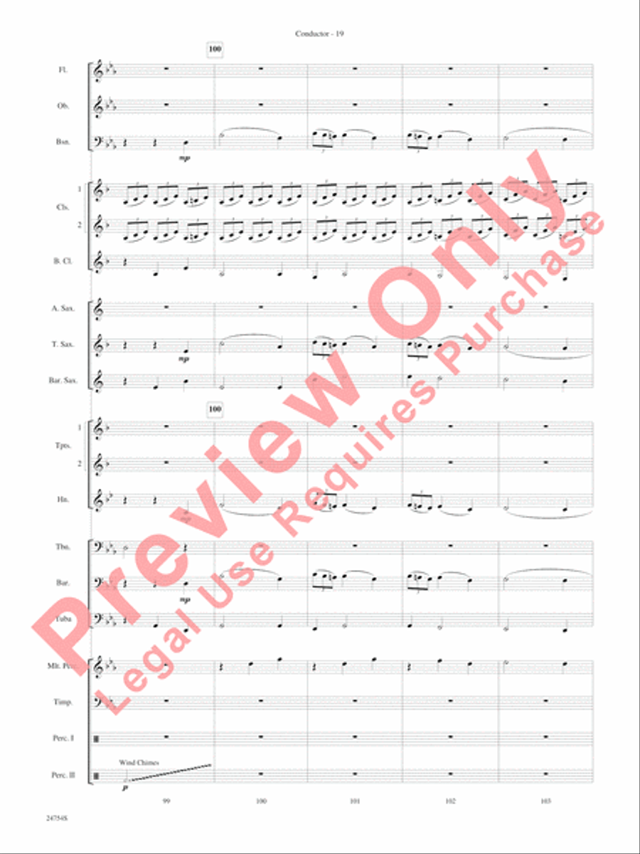 Selections from The Star Wars Saga Concert Band scores gallery preview page 22