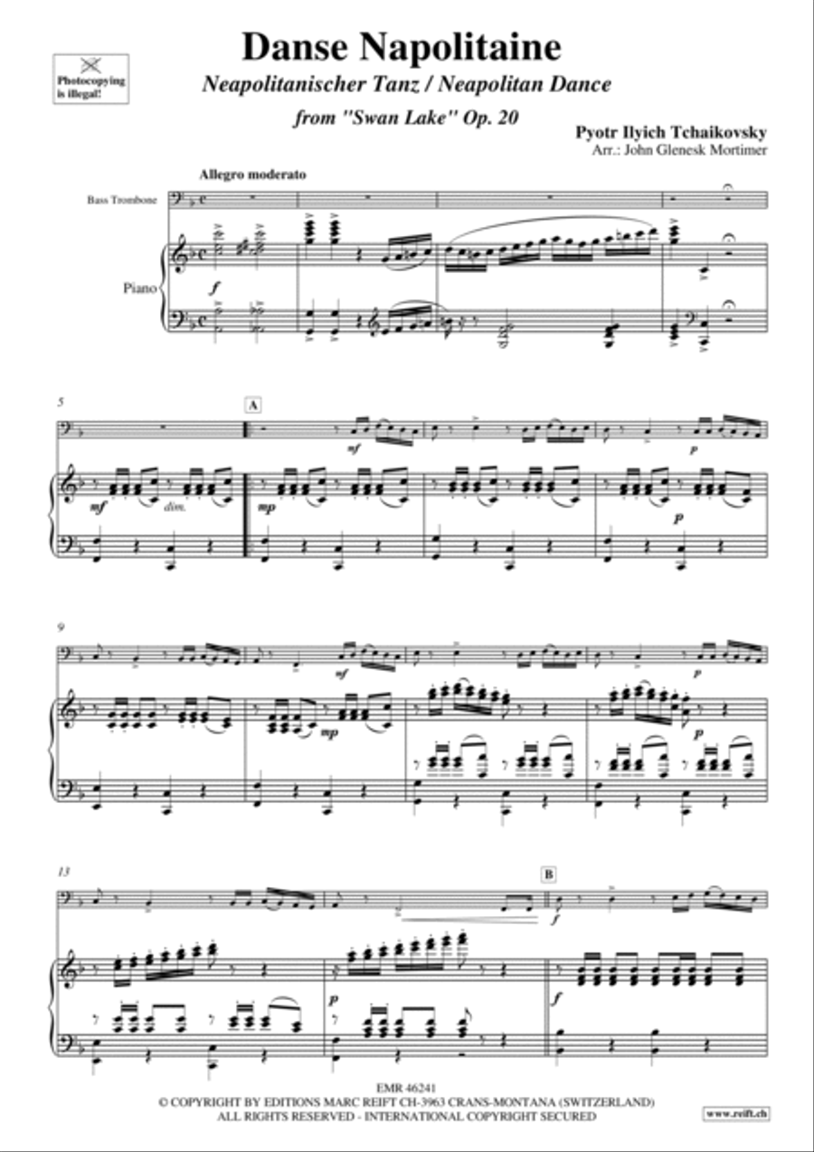 Danse Napolitaine Trombone scores gallery preview page 3