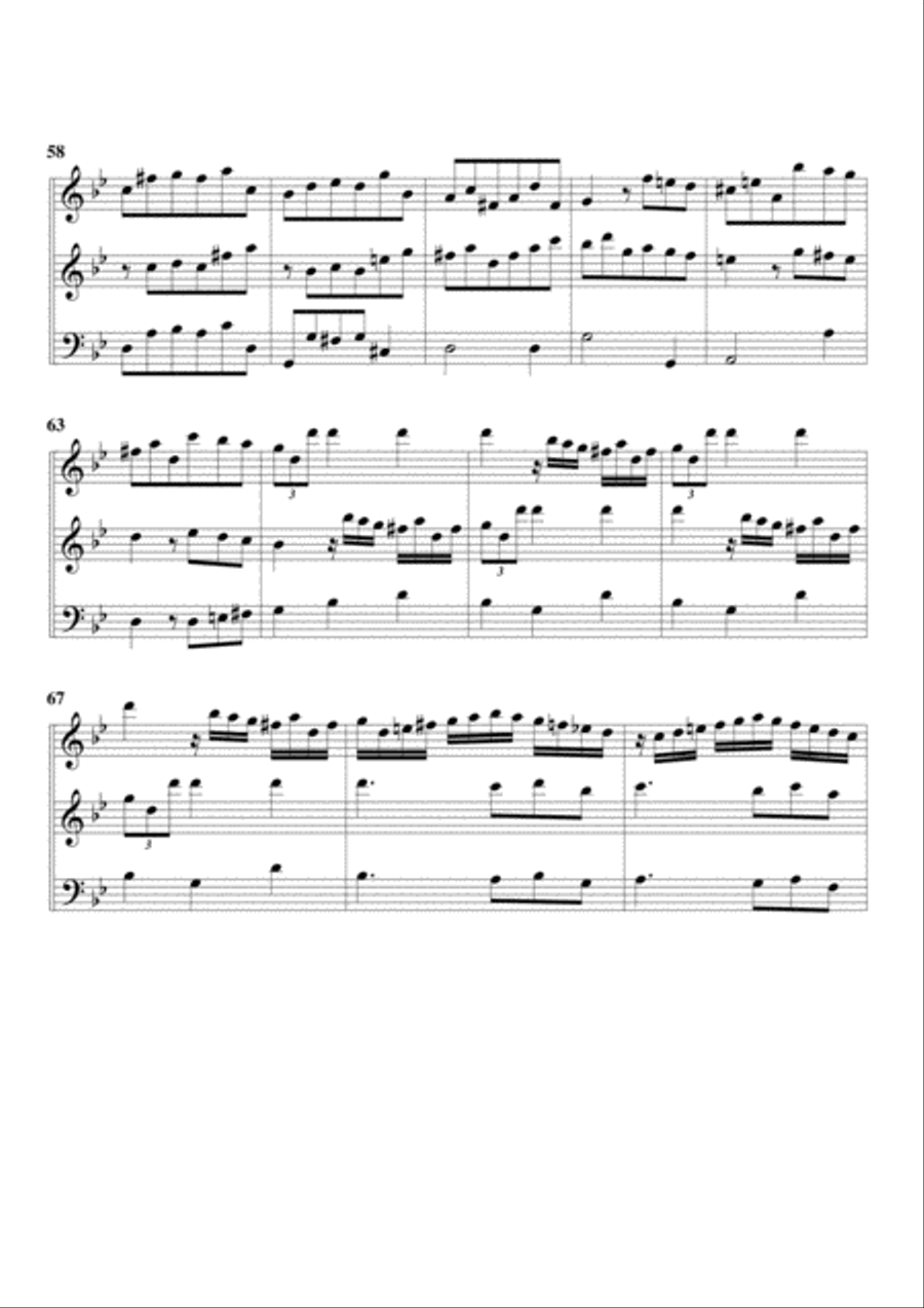 Organ trio in D minor (Breitkopf edition no.26) (arrangement for 3 recorders) Small Ensemble scores gallery preview page 5